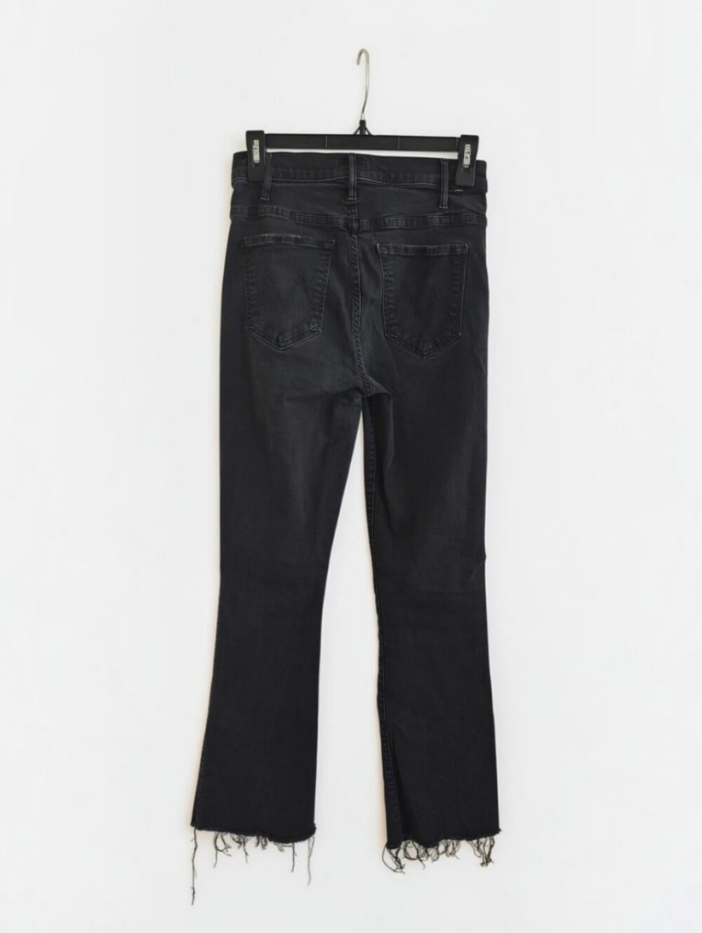 MOTHER The Hustler Ankle Fray Not Guilty Black High Rise Fray Hem Jeans Size 27 - Picture 3 of 10